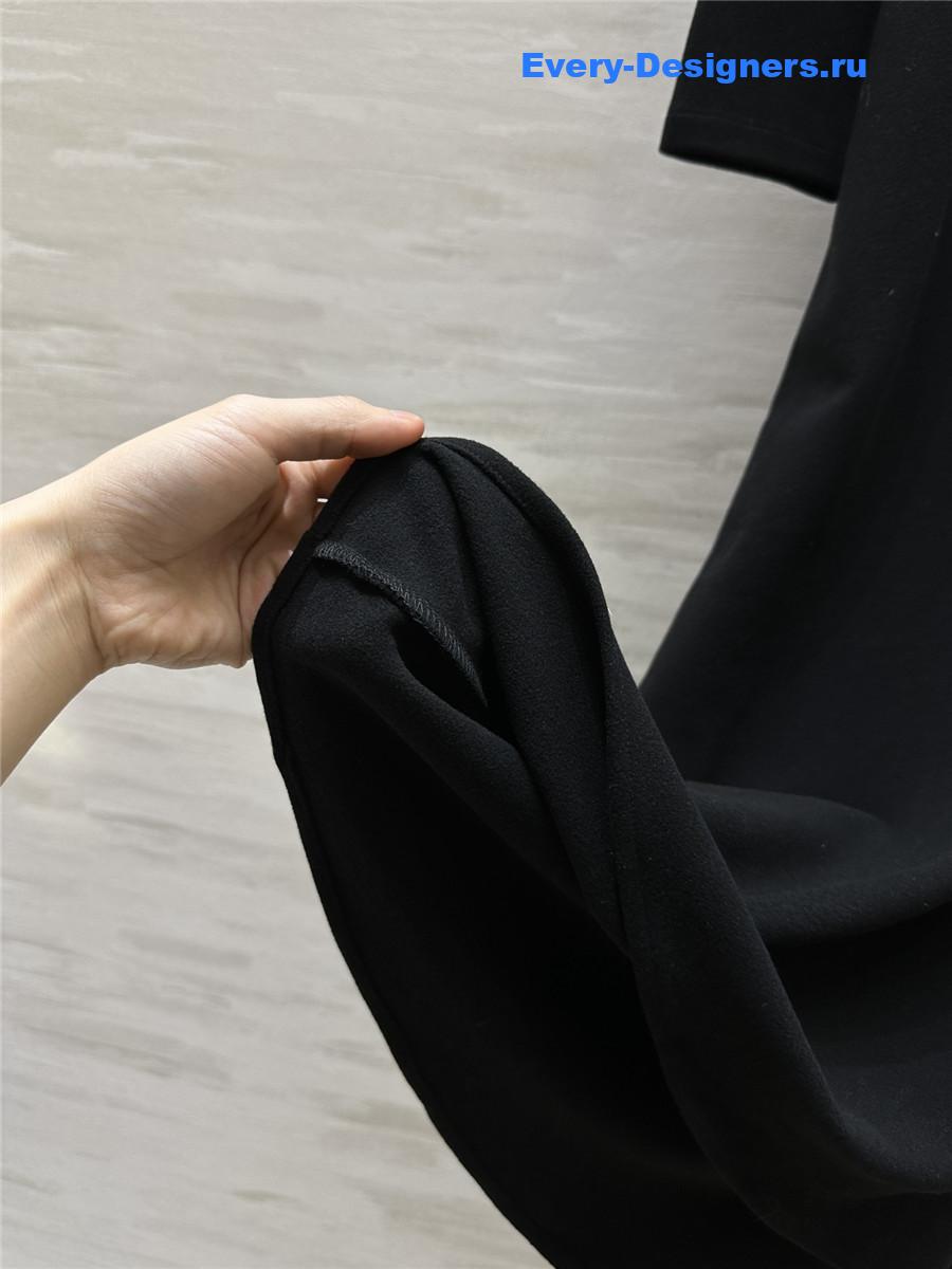 L0ew* high collar plush maxi dress