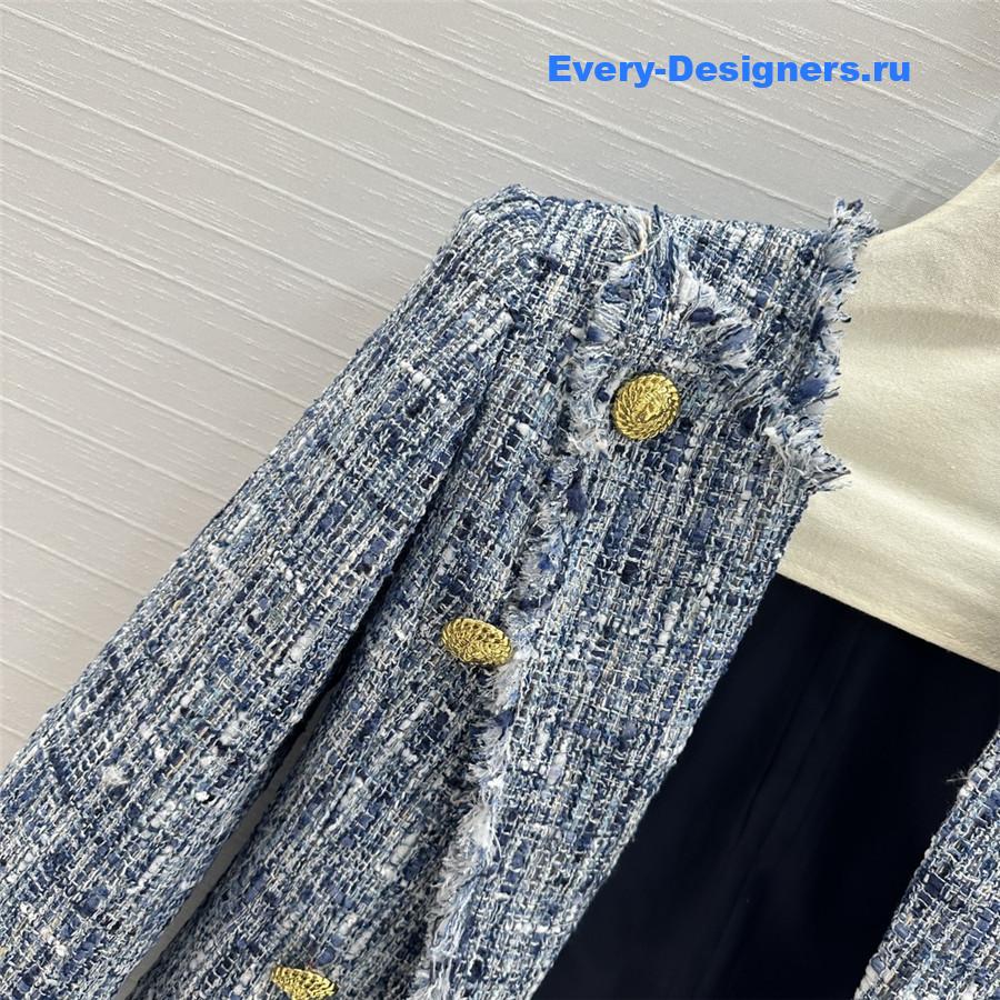 Balmain woven fur jacket