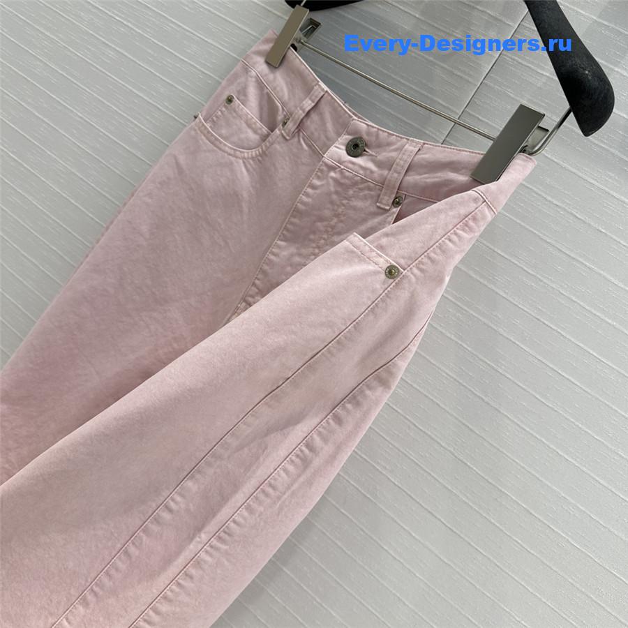 L0ew* denim sickle jeans