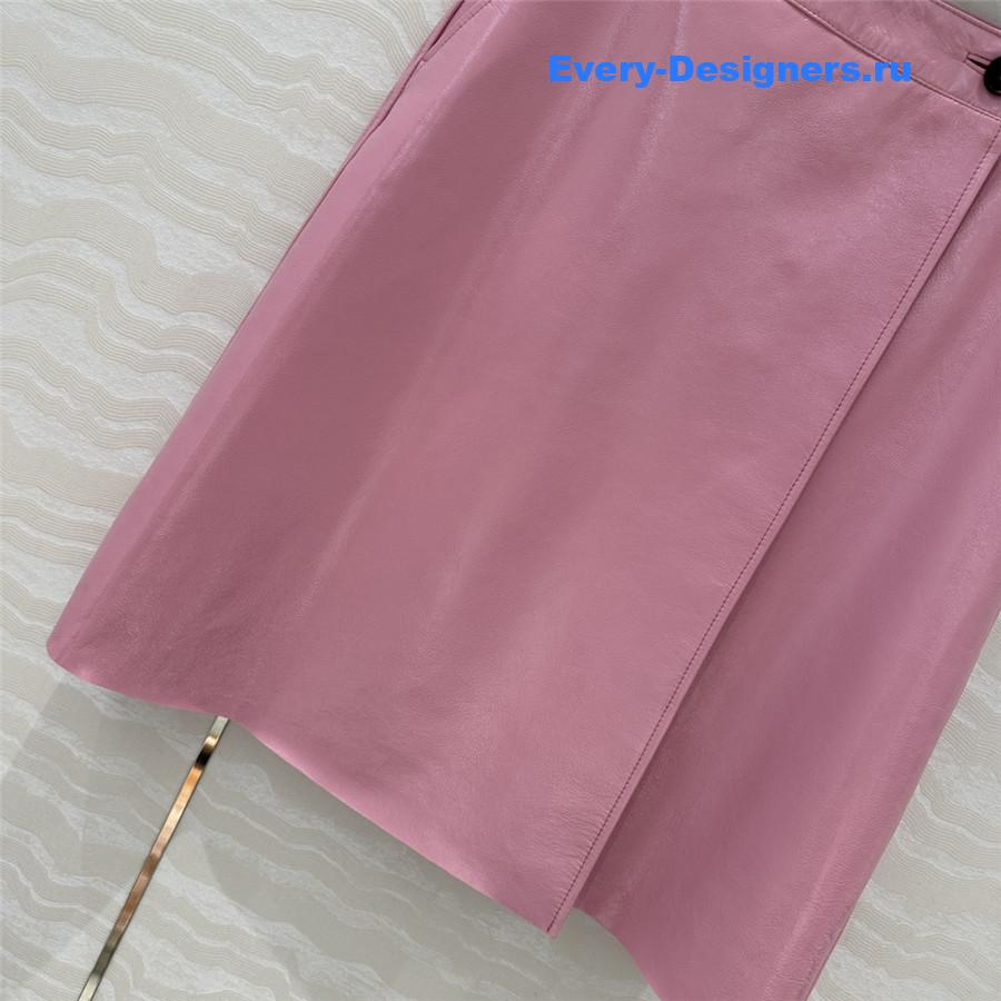 M1um1u patent leather midi skirt