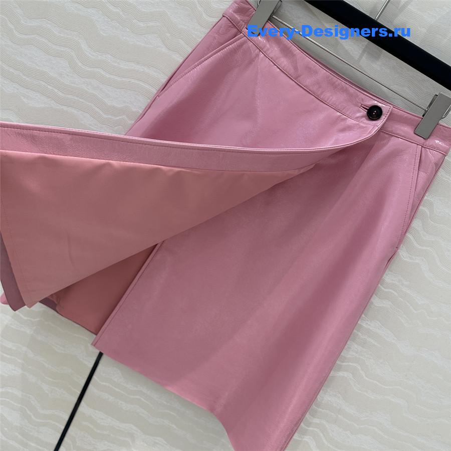 M1um1u patent leather midi skirt