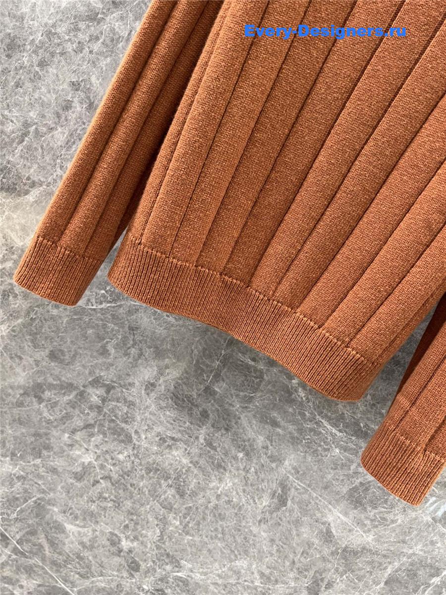 L0r0 P1ana cube stripe sweater coral orange