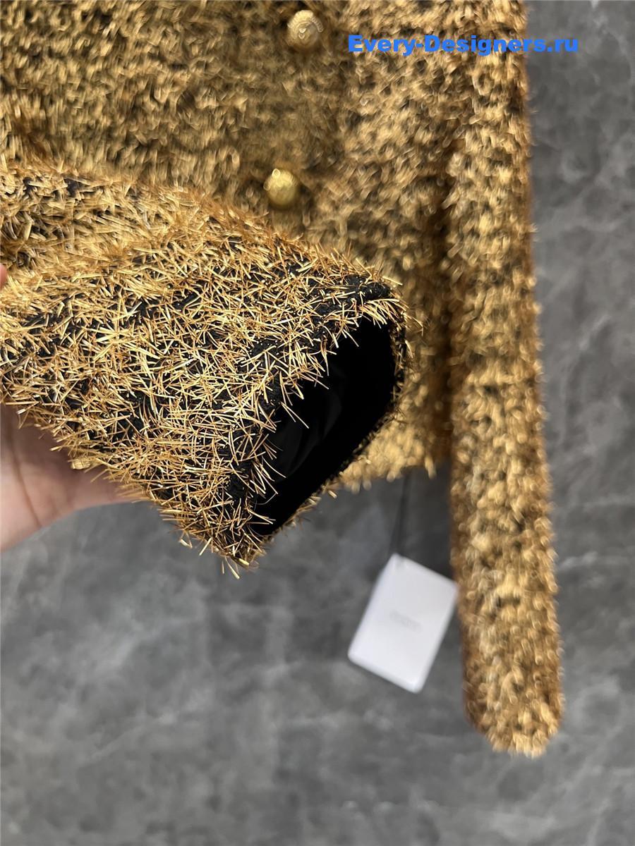 Balmain Gold Button Short Jacket