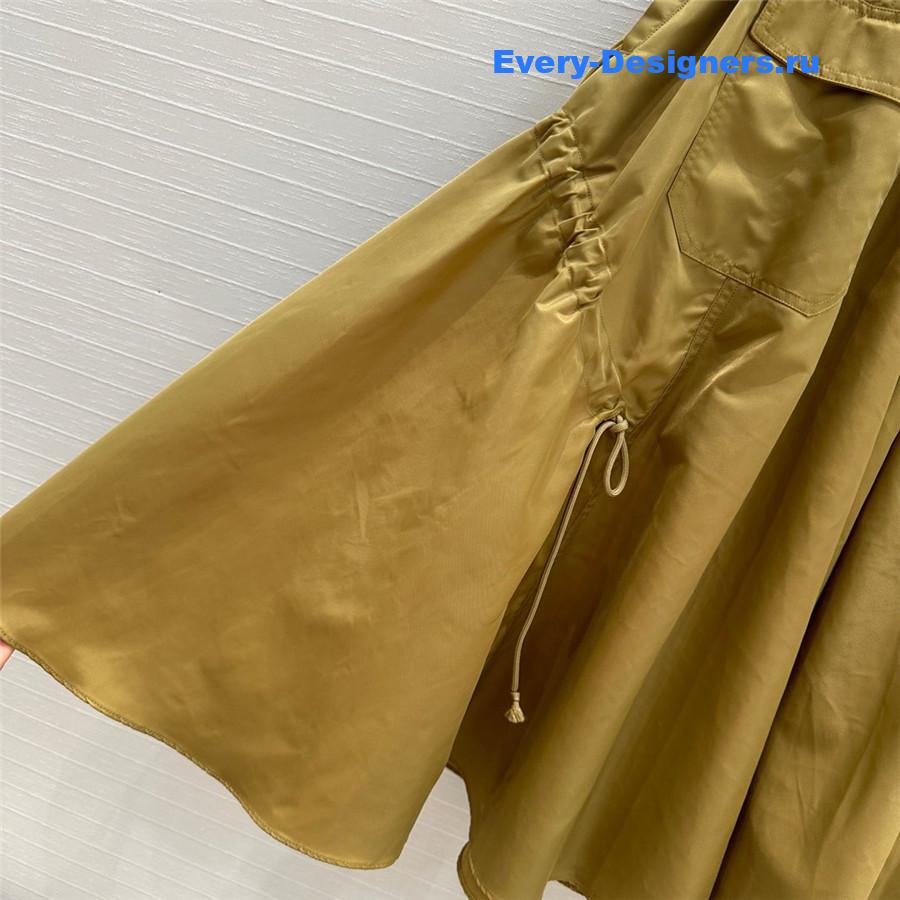 Pra*a elastic waist nylon maxi skirt