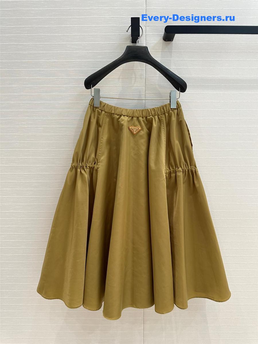 Pra*a elastic waist nylon maxi skirt