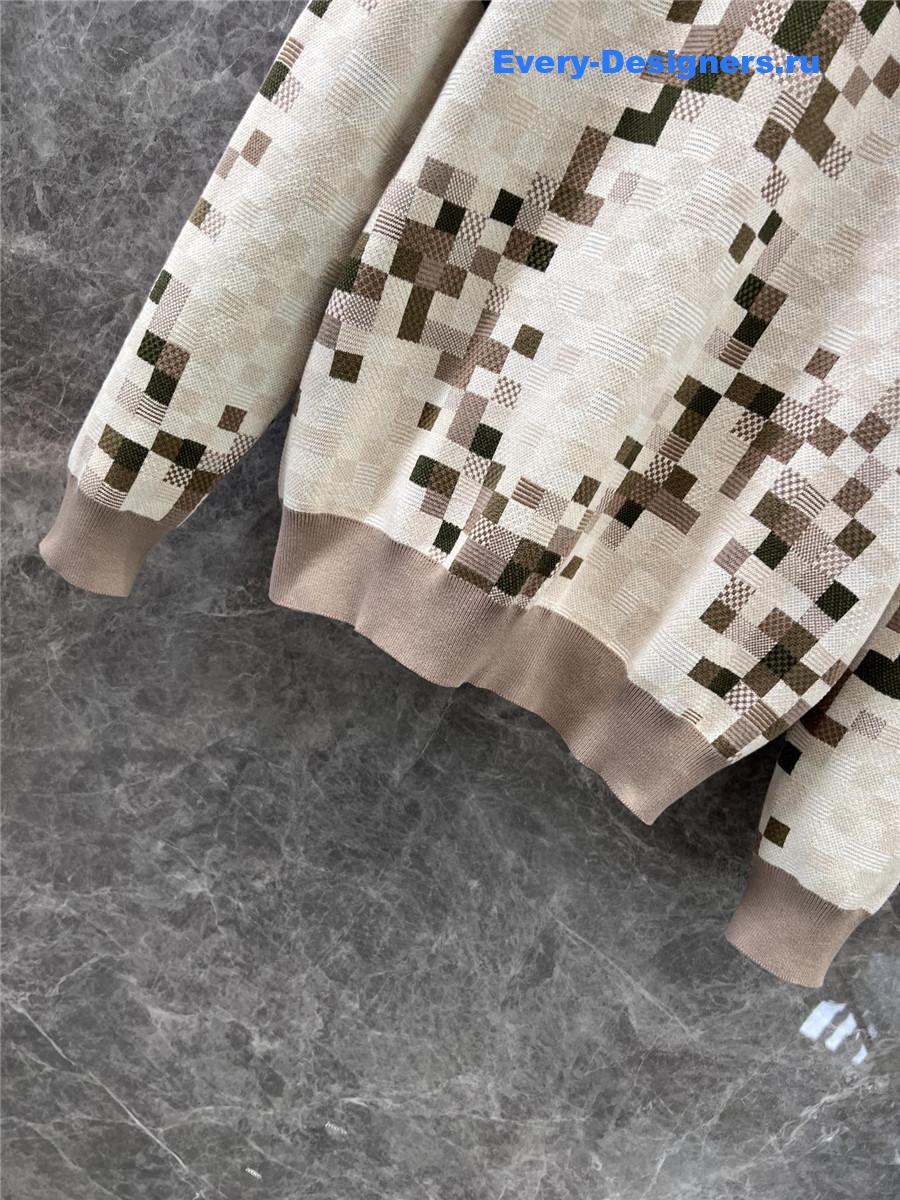 l0vis Vvtt0n lv camouflage knitted sweater
