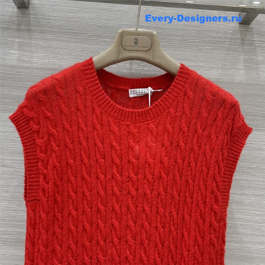 BC Red Cable Vest Top