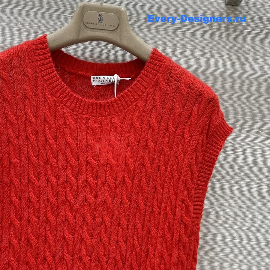 BC Red Cable Vest Top