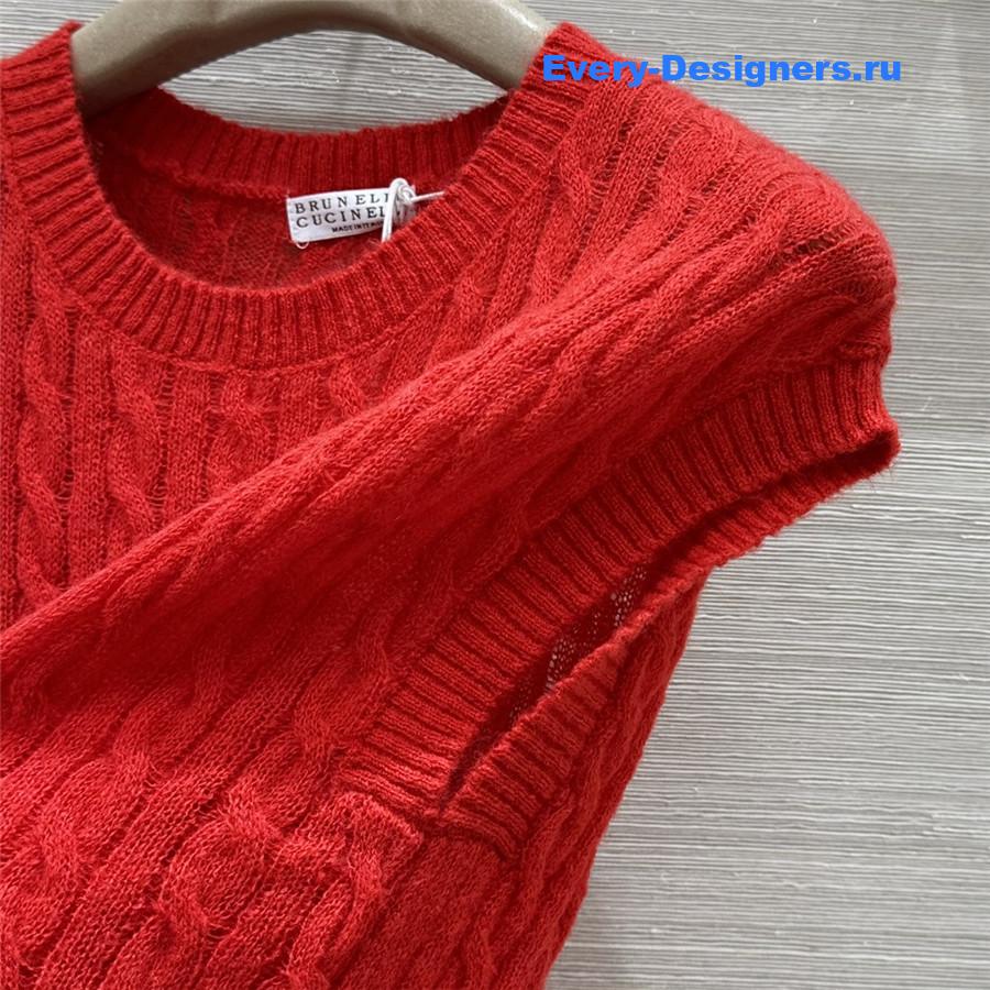 BC Red Cable Vest Top