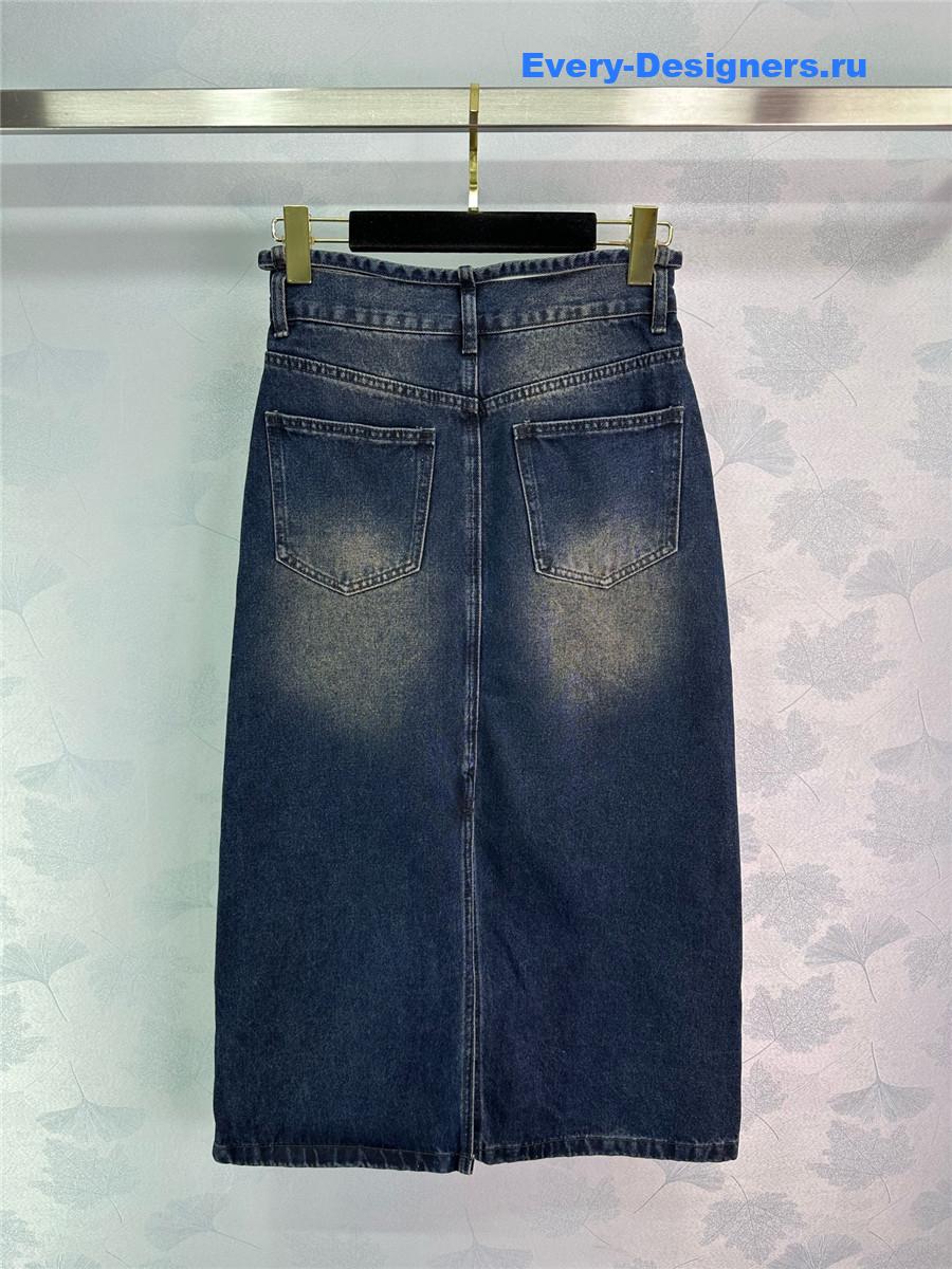 Acne studios denim skirt with slits