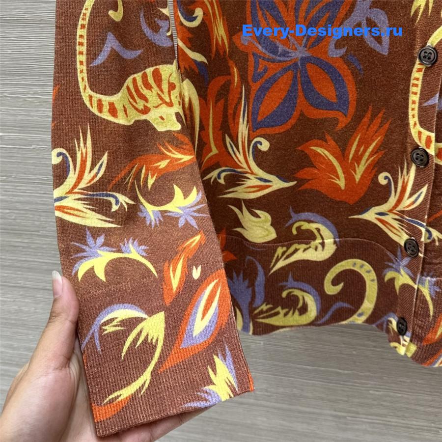 Versace printed knitted cardigan