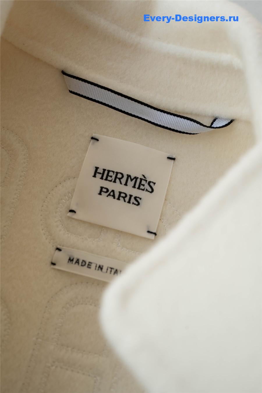 H**me5 embroidered mixed leather jacket beige