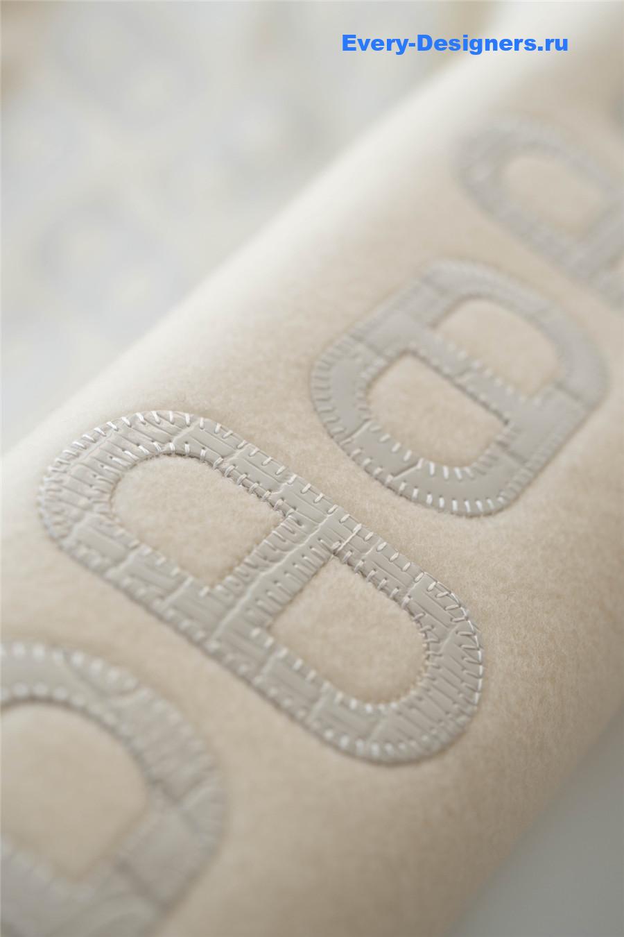 H**me5 embroidered mixed leather jacket beige