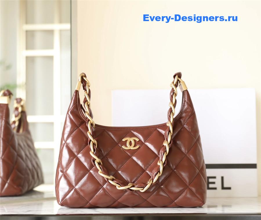 Ch**el small hobo bag brown