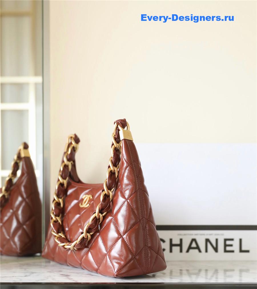 Ch**el small hobo bag brown