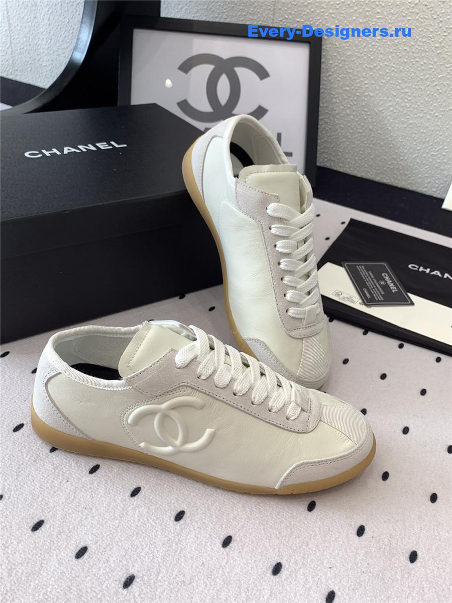 Ch**el off-white lace up trainers