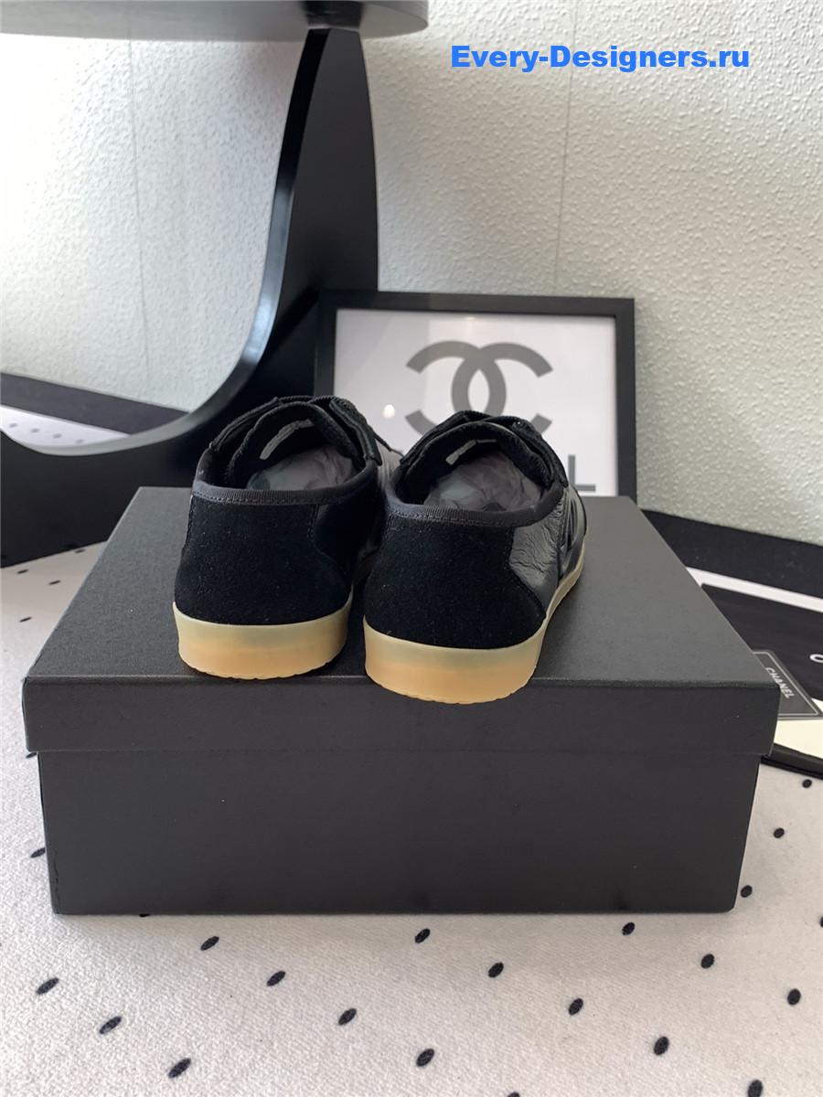 Ch**el black lace up trainers