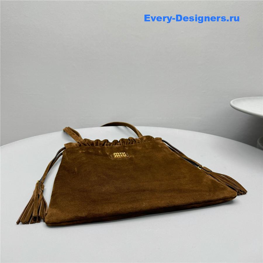 Miu Miu Joie Brown Suede Bag