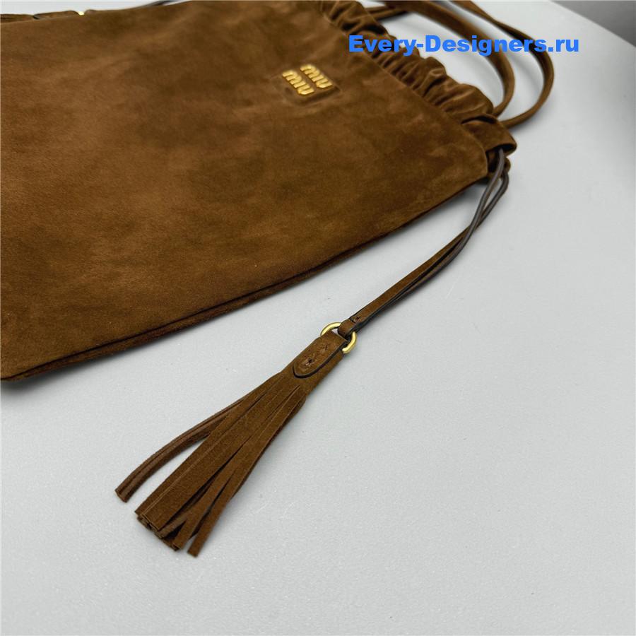 Miu Miu Joie Brown Suede Bag