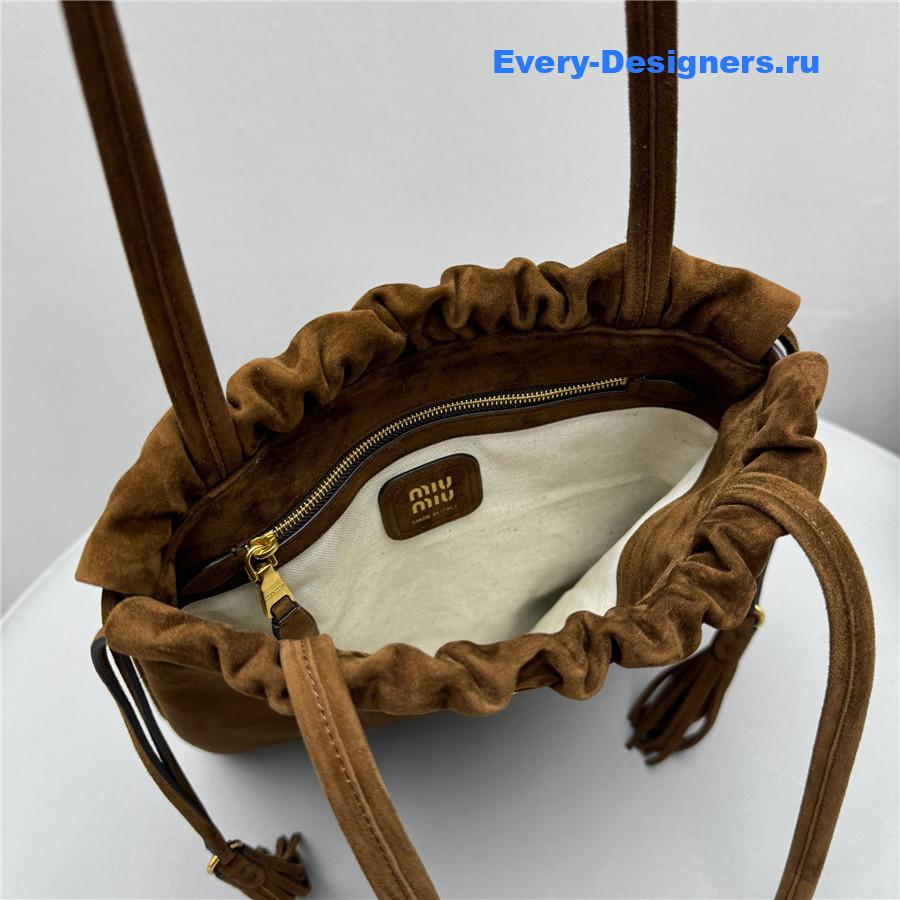 Miu Miu Joie Brown Suede Bag