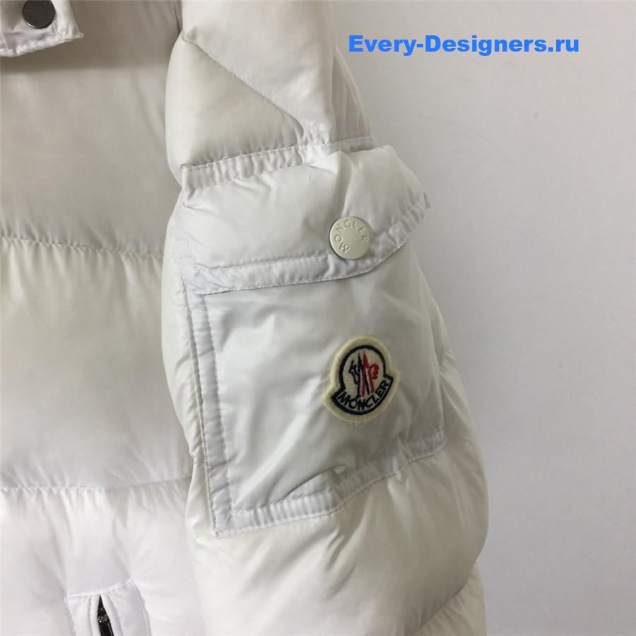 Moncler Maya Women Hooded Down Jacket in White