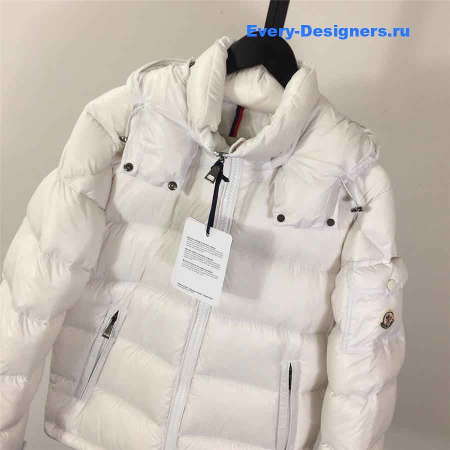 Moncler Maya Women Hooded Down Jacket in White