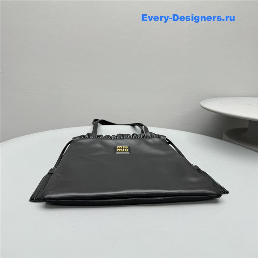 Miu Miu Black Joie Nappa Leather Bag