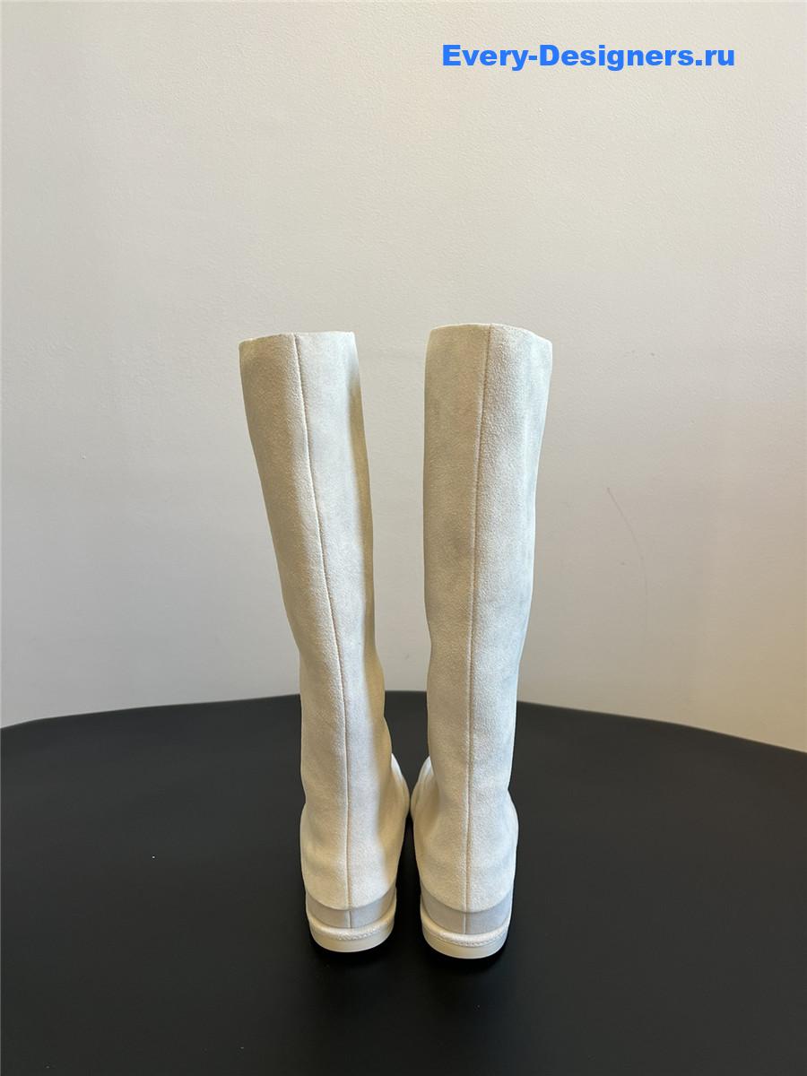 Ch**el flat suede knee-high boots