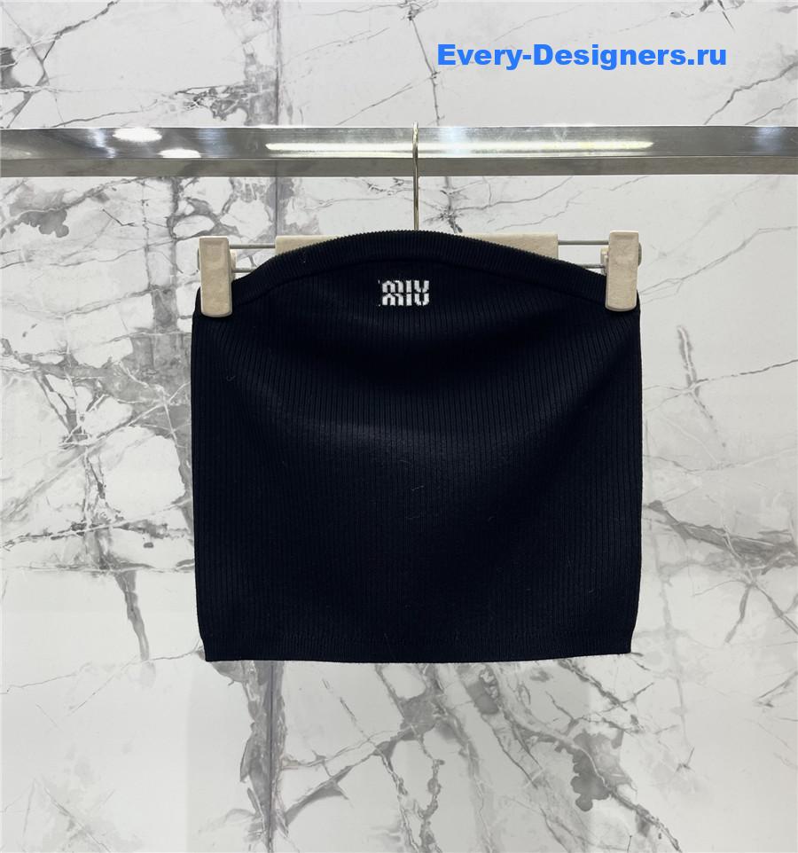 Miu Miu Tube-Top Vest Knitted Skirt Set