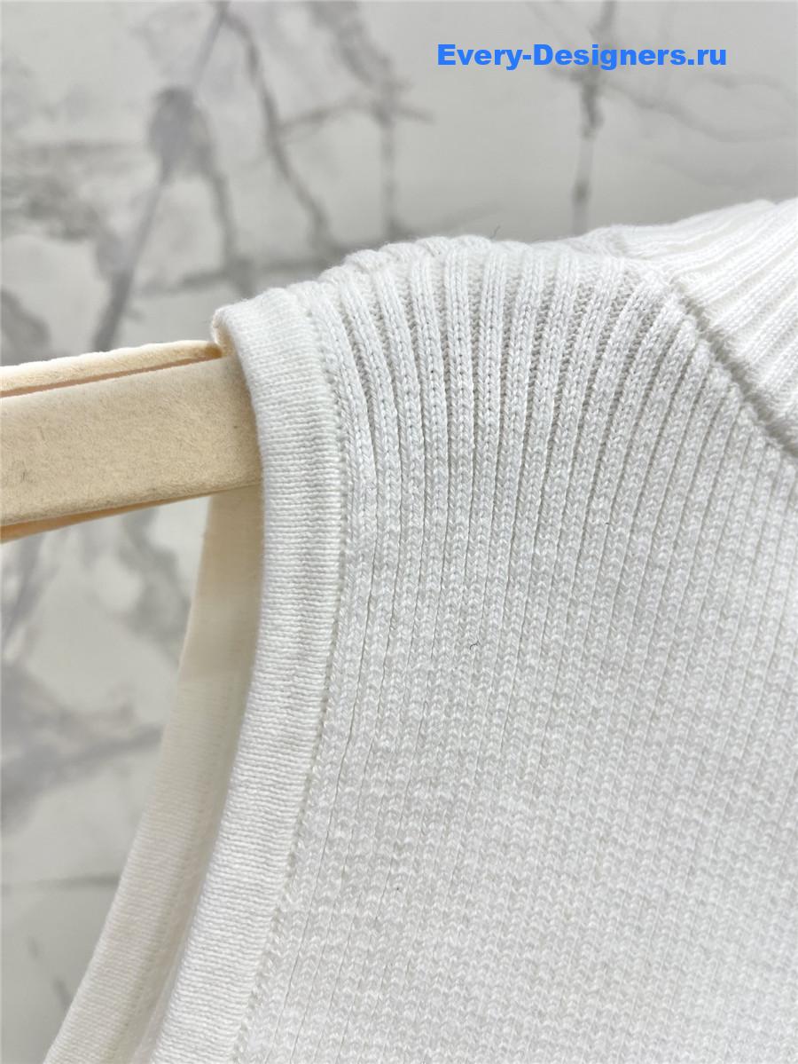 Miu Miu Sleeveless Embroidered Logo Vest