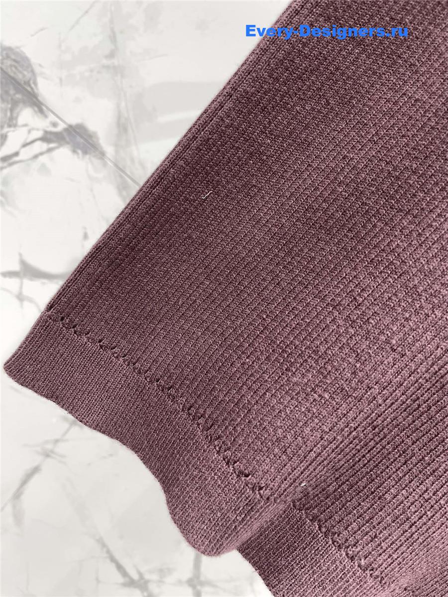 Miu Miu Brown Sleeveless Logo Knitted Vest