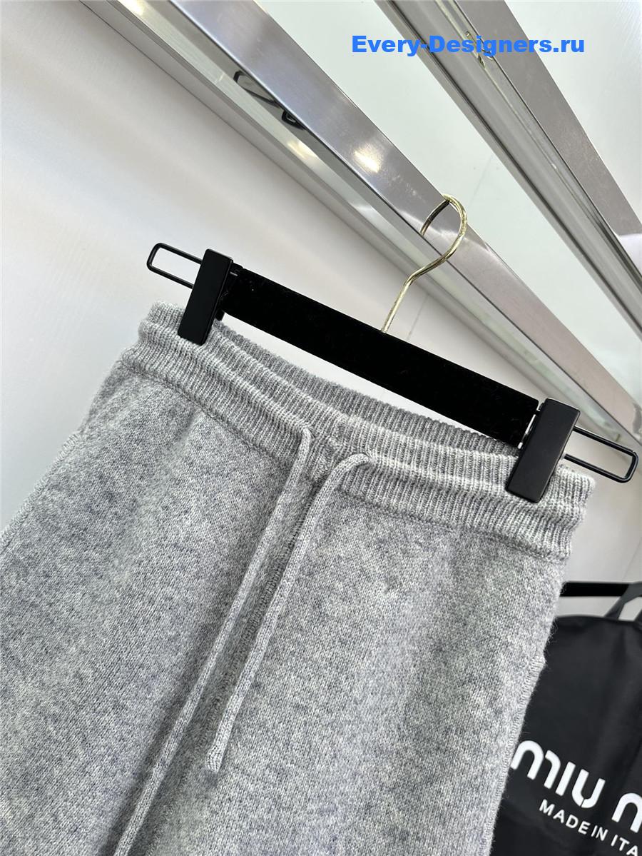 Miu Miu Logo Embroidered Cashmere Wool Sweater Set