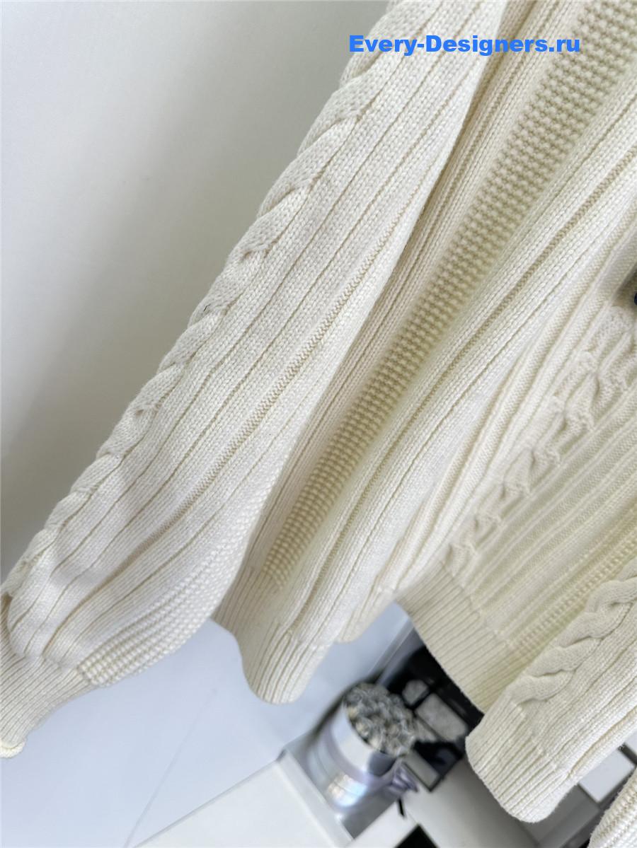 l0vis Vvtt0n white cable knit sweater