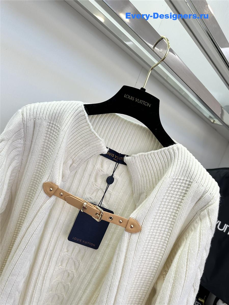 l0vis Vvtt0n white cable knit sweater