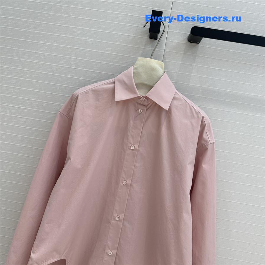 L0ew* asymmetric longline shirt in pink