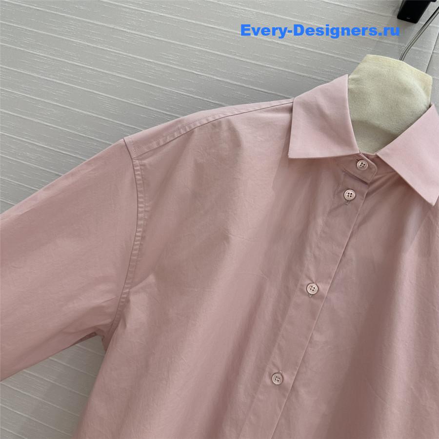 L0ew* asymmetric longline shirt in pink