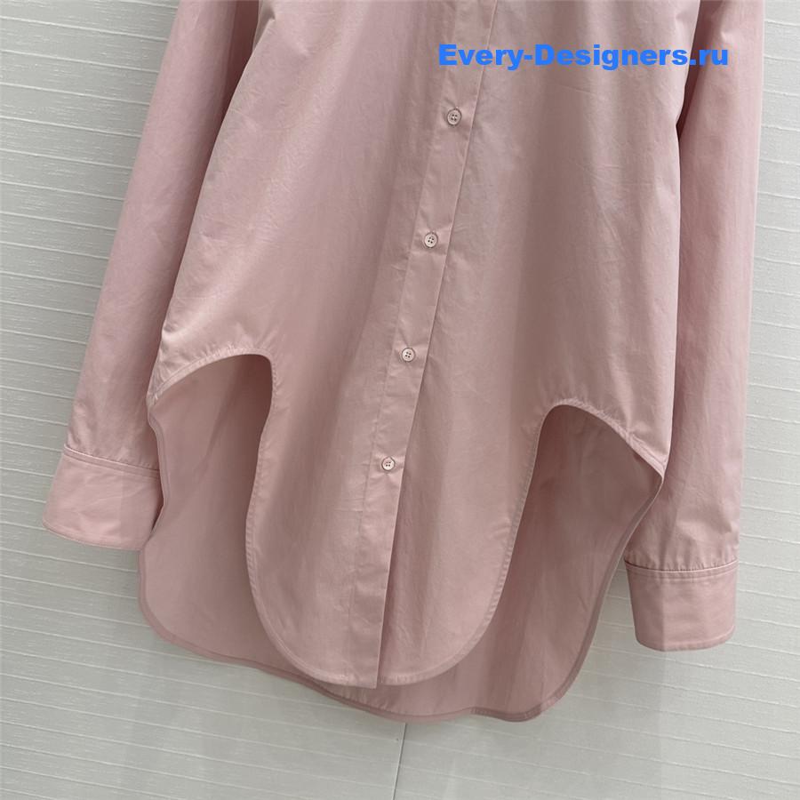 L0ew* asymmetric longline shirt in pink