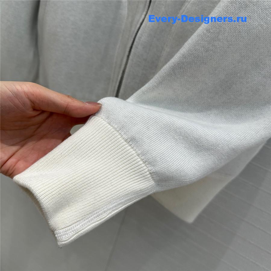 D10r double zip hooded cashmere coat