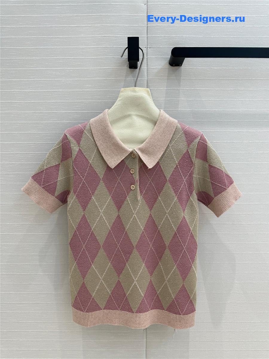 gvc*1 pink D1am0nd gold short sleeve top