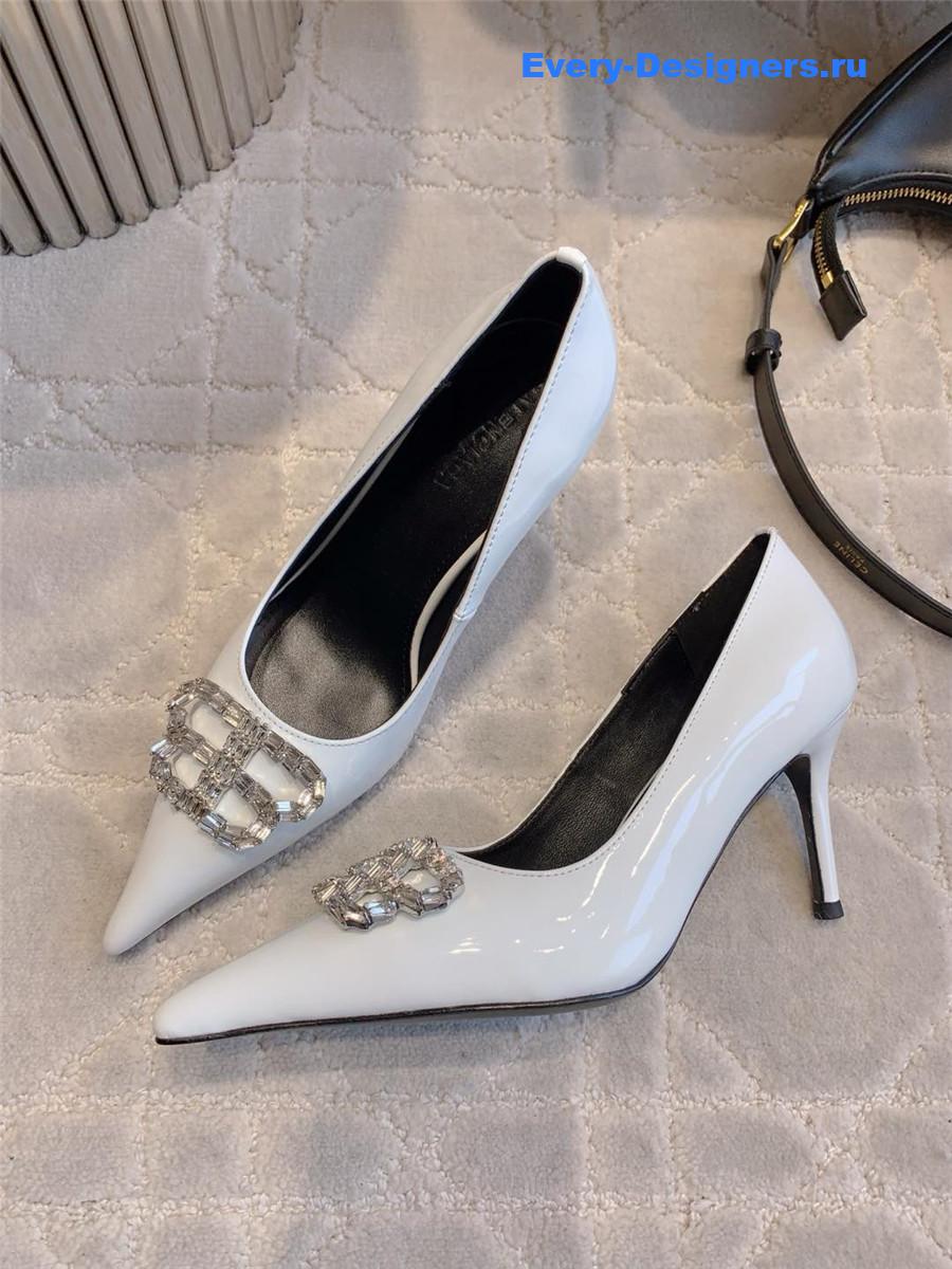 Ba1en*iaga b buckle rhinestone pumps