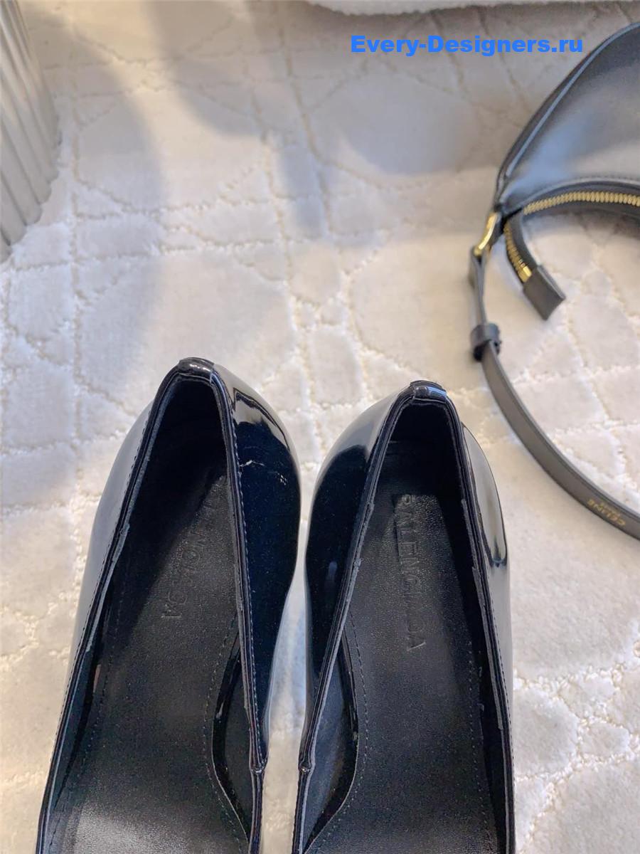 Ba1en*iaga black rhinestone pumps