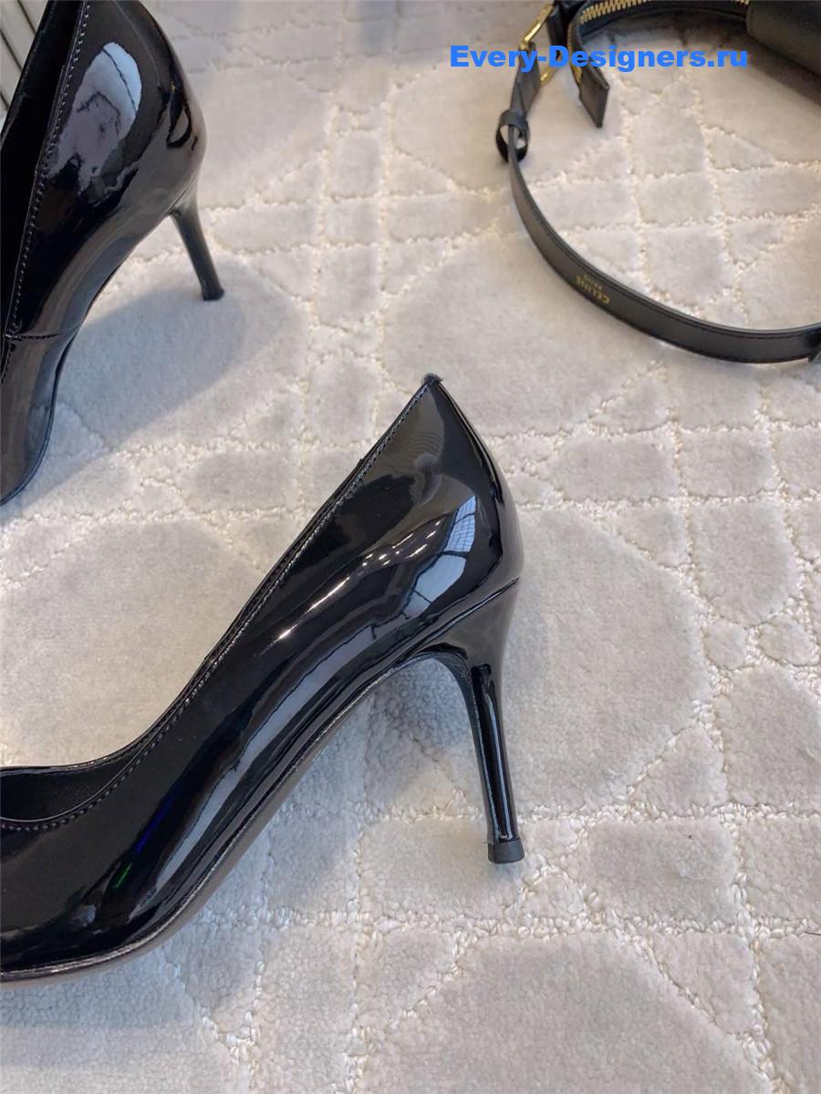 Ba1en*iaga black rhinestone pumps