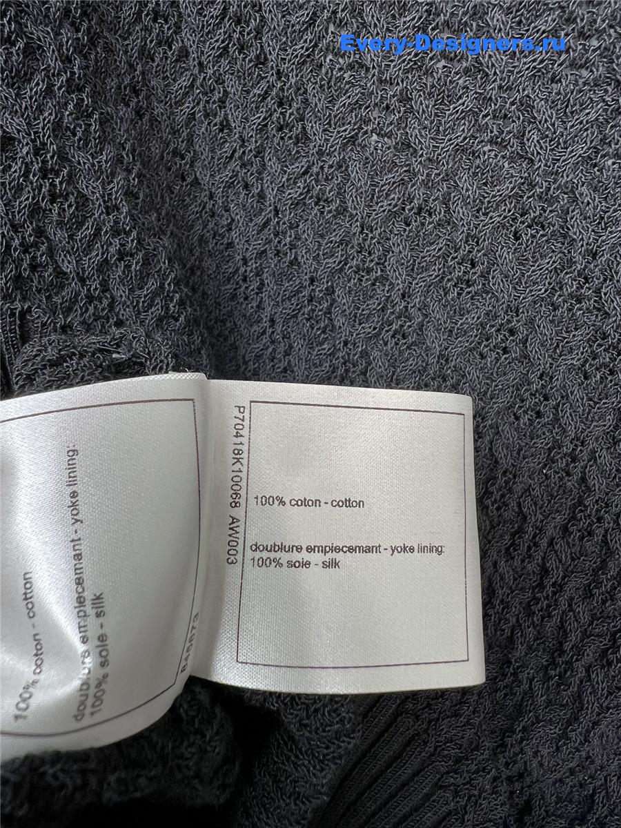 Ch**el black lace knit cardigan