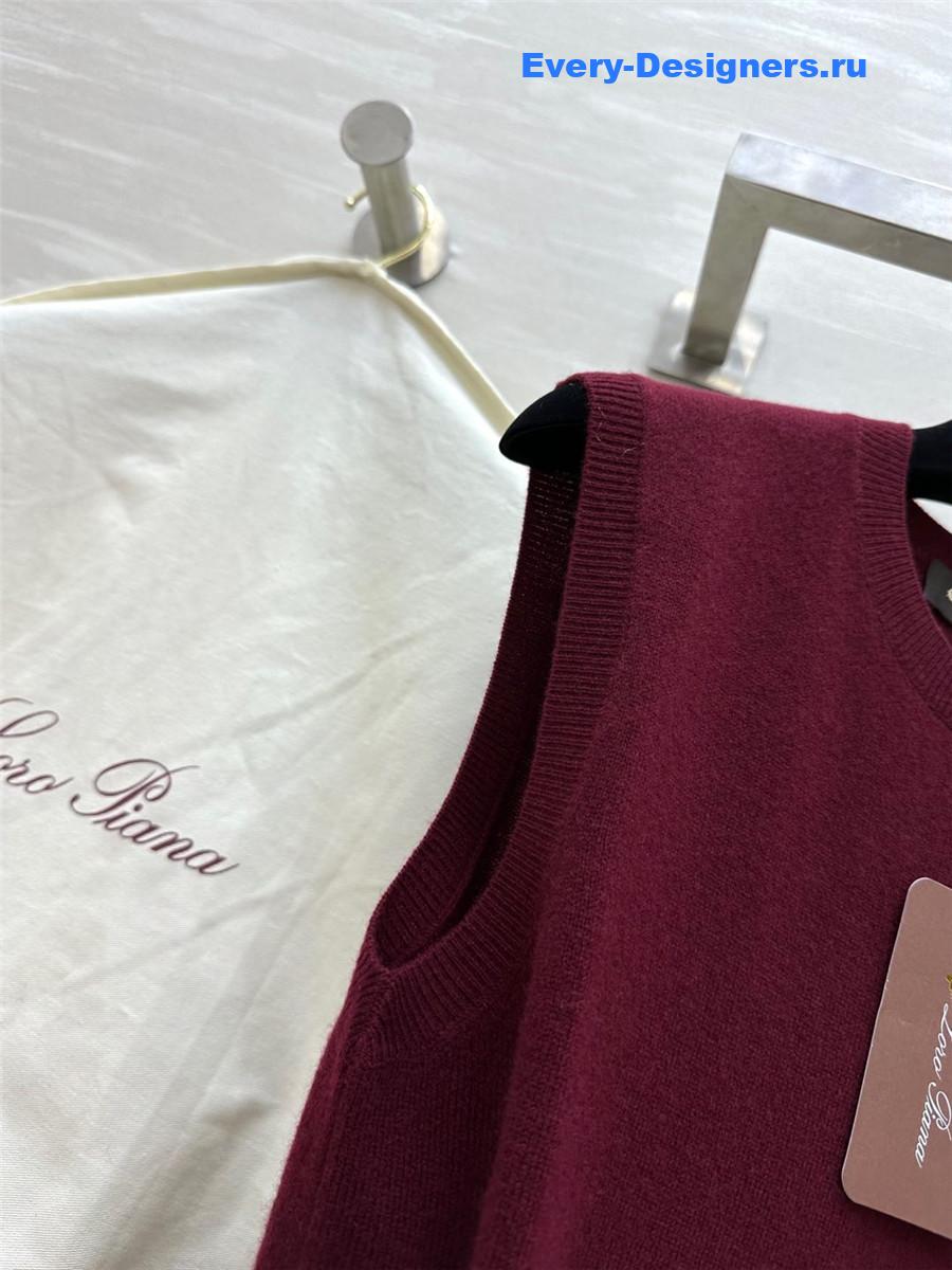 L0r0 P1ana wool wide-leg trousers burgundy