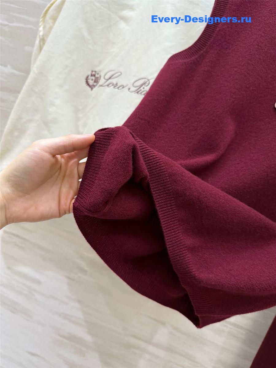 L0r0 P1ana wool wide-leg trousers burgundy