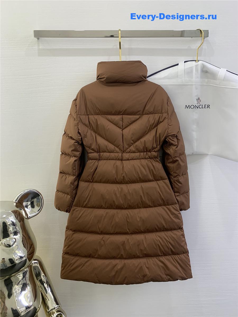 Moncler Women Brou Belted Down Coat in Beige