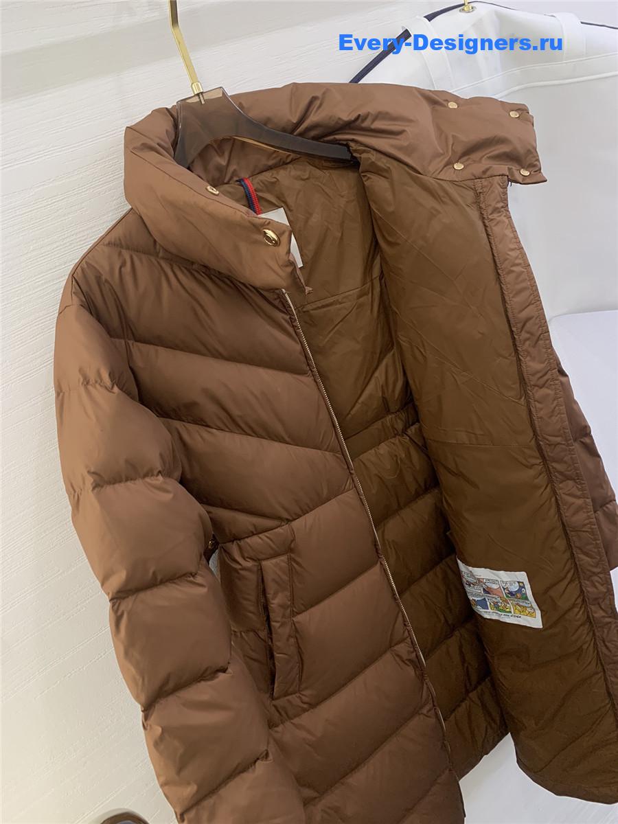 Moncler Women Brou Belted Down Coat in Beige