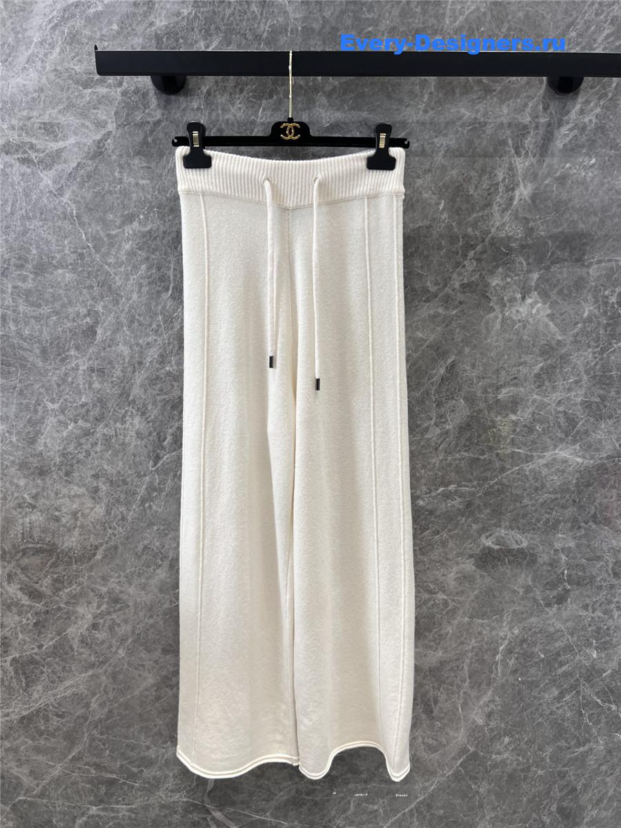 Ch**el wool knitted lettering crew neck sweater set