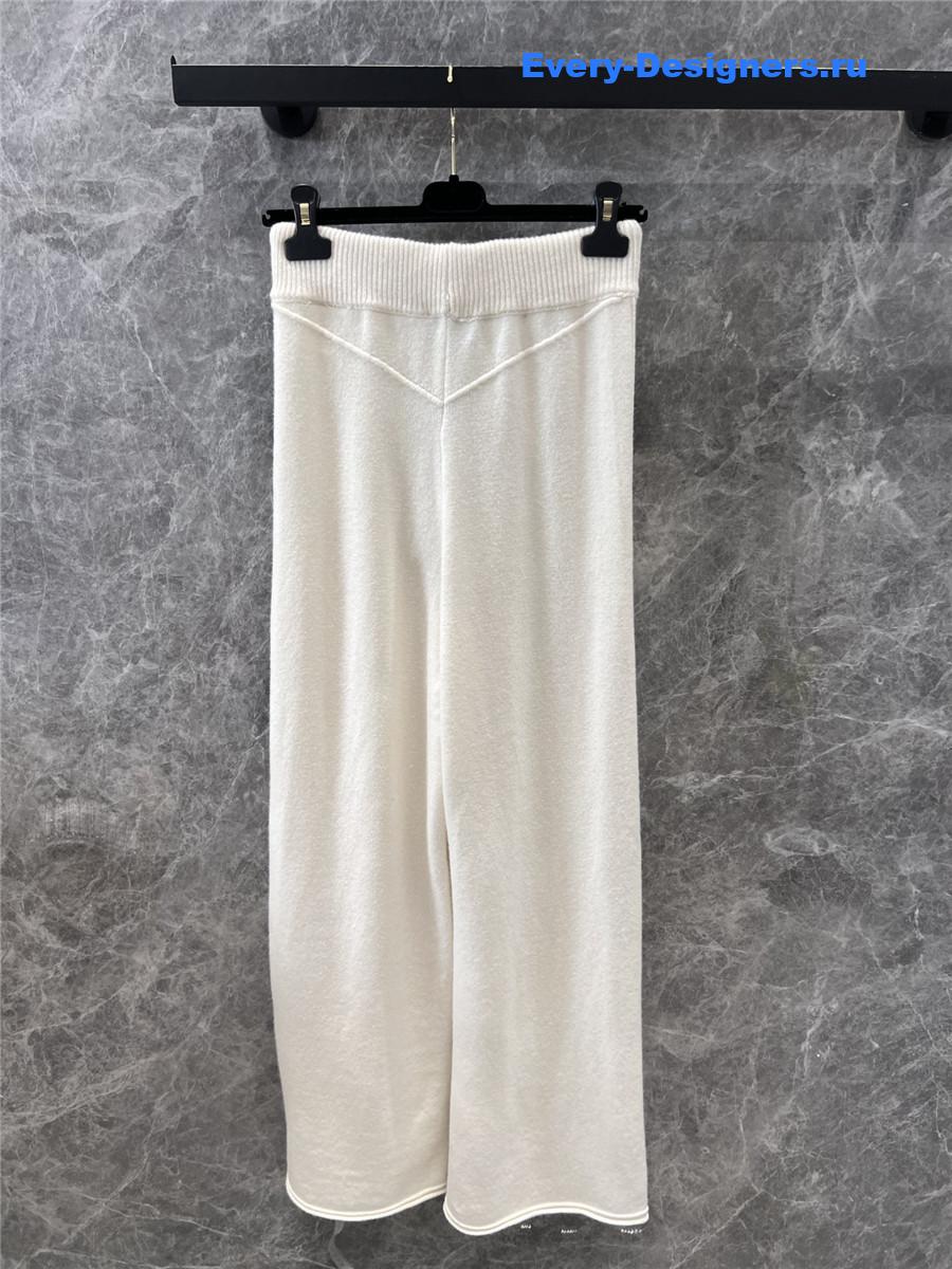 Ch**el wool knitted lettering crew neck sweater set