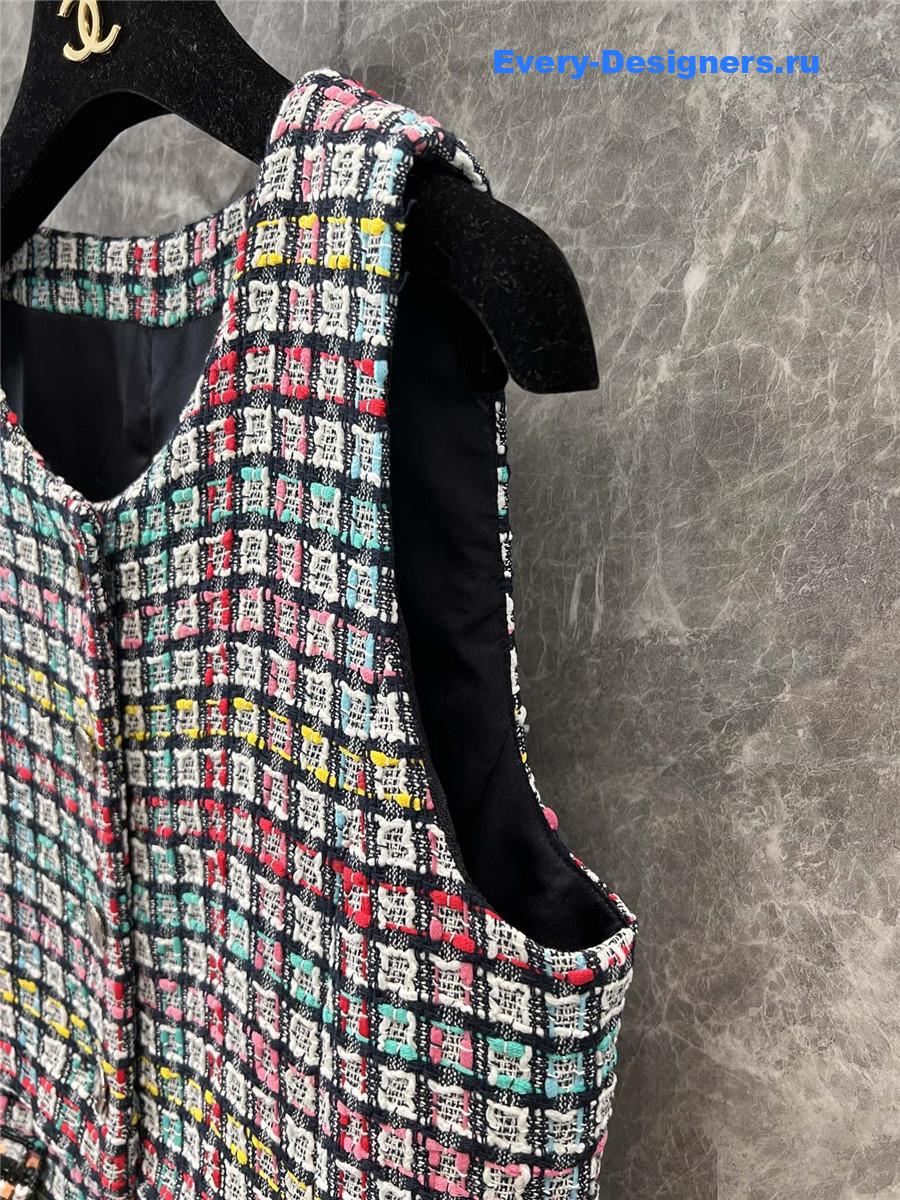 Ch**el woven beaded sleeveless dress